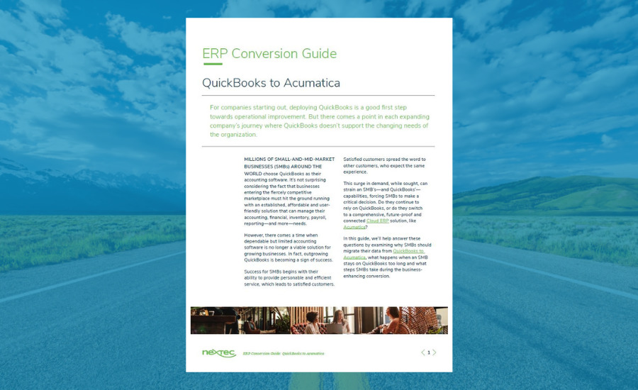 ERP Conversion Guide QuickBooks to Acumatica