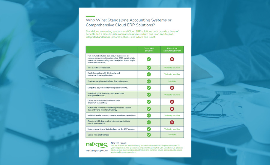 Standalone Accounting Systems vs Cloud ERP Solutions