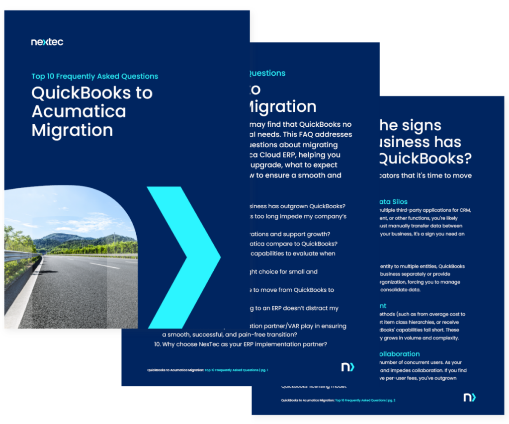 QuickBooks to Acumatica Migration FAQ – NexTec Group