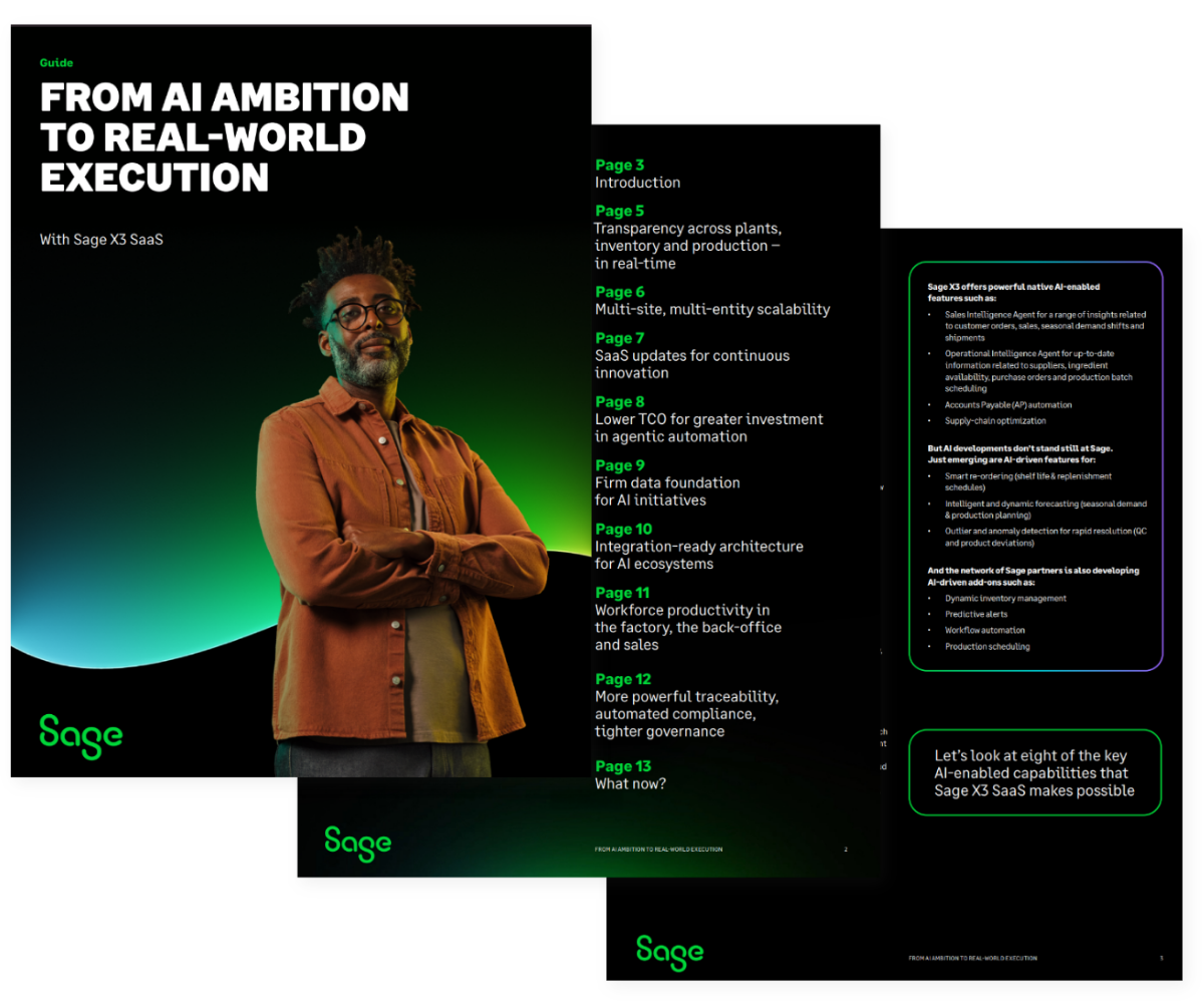 How Sage X3 Helps Manufacturers Operationalize AI Guide